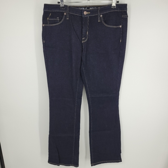 Mossimo Womena Mid Rise Skinny Bootcut Jeans Dark Wash Denim Size 10 - Picture 3 of 13